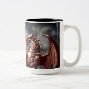 Caneca De Café Em Dois Tons Dragon & Moon Fantasy Mug