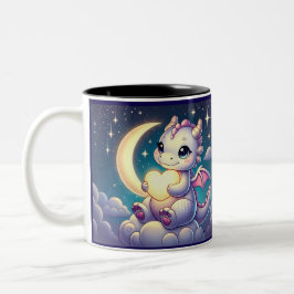 Caneca De Café Em Dois Tons Dragon Moon Heart