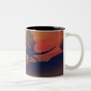 Caneca De Café Em Dois Tons Dragon Sunset Mug