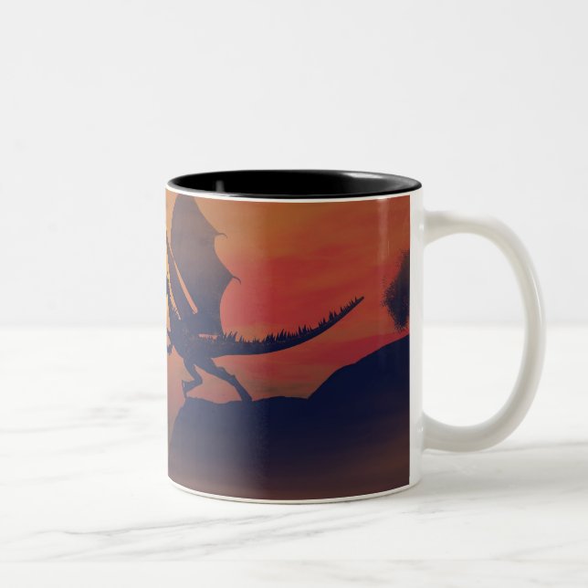 Caneca De Café Em Dois Tons Dragon Sunset Mug (Direita)