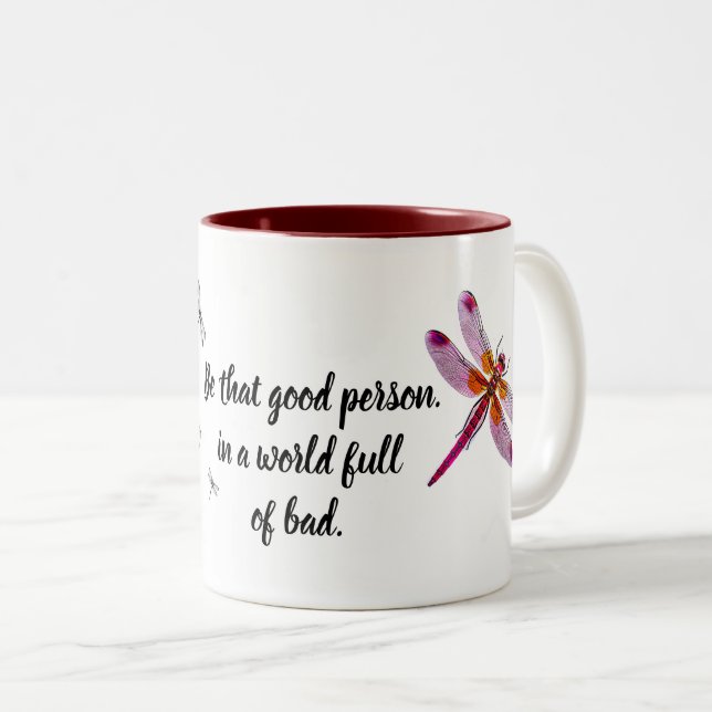 Caneca De Café Em Dois Tons Dragonfly (Frente Esquerda)