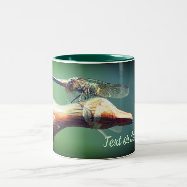 Caneca De Café Em Dois Tons Dragonfly Co Pilot Natureza Personalizada (Centro)
