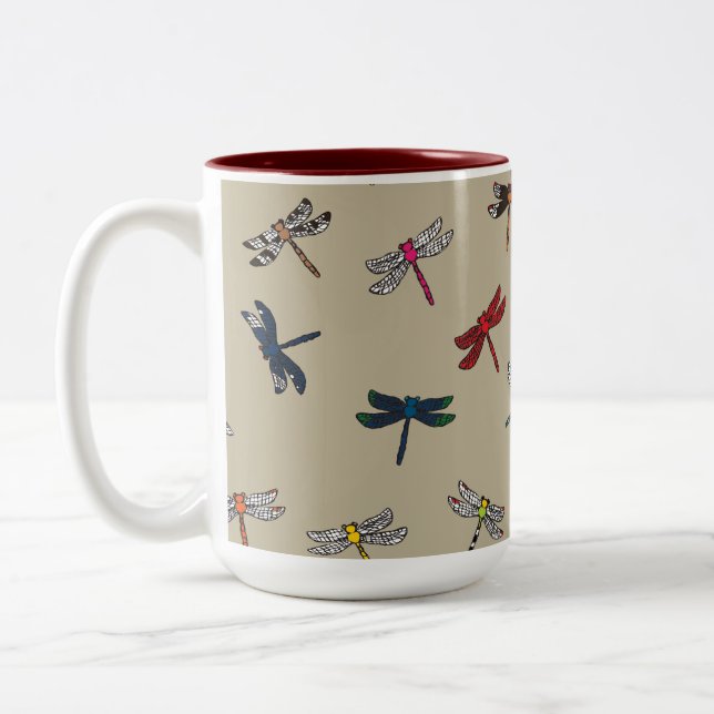 Caneca De Café Em Dois Tons Dragonfly Dandy Coffee/Tea Mug (Esquerda)
