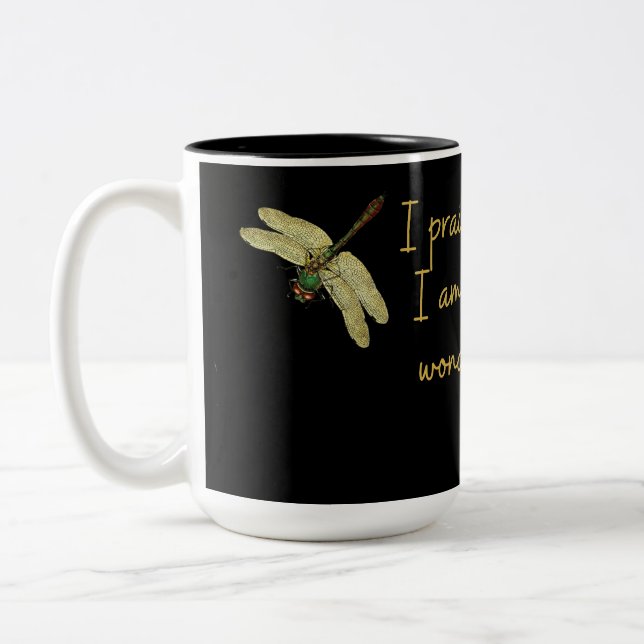 Caneca De Café Em Dois Tons Dragonfly Feita Com Medo/Maravilhosamente (Esquerda)