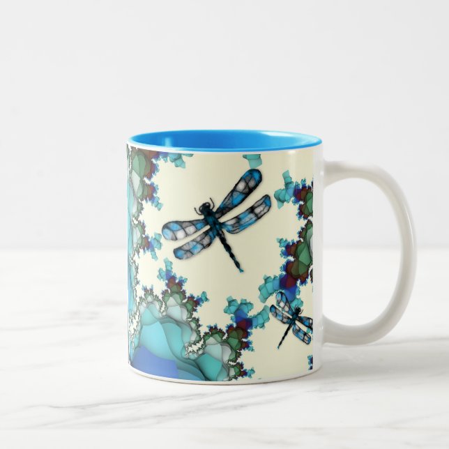 Caneca De Café Em Dois Tons Dragonfly Land Mug (Direita)