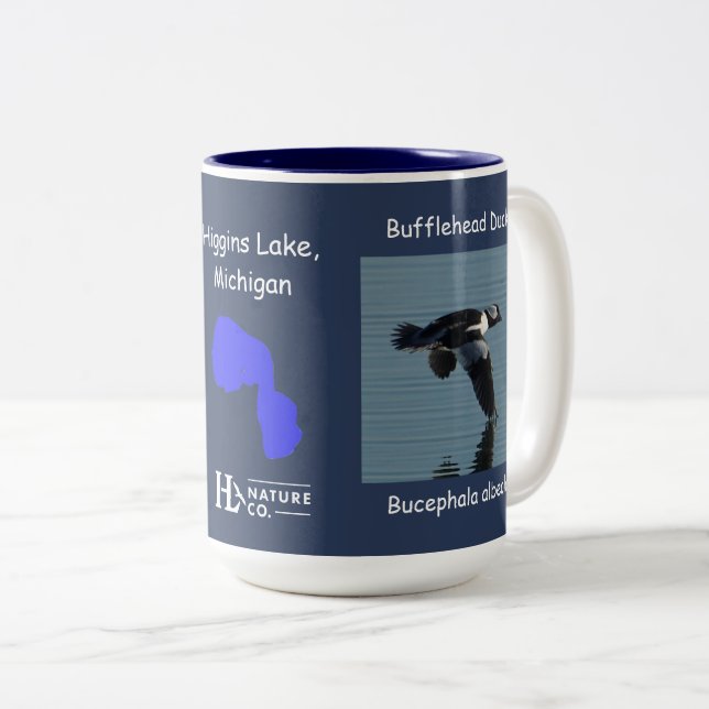 Caneca De Café Em Dois Tons Drake do Bufflehead (Frente Esquerda)