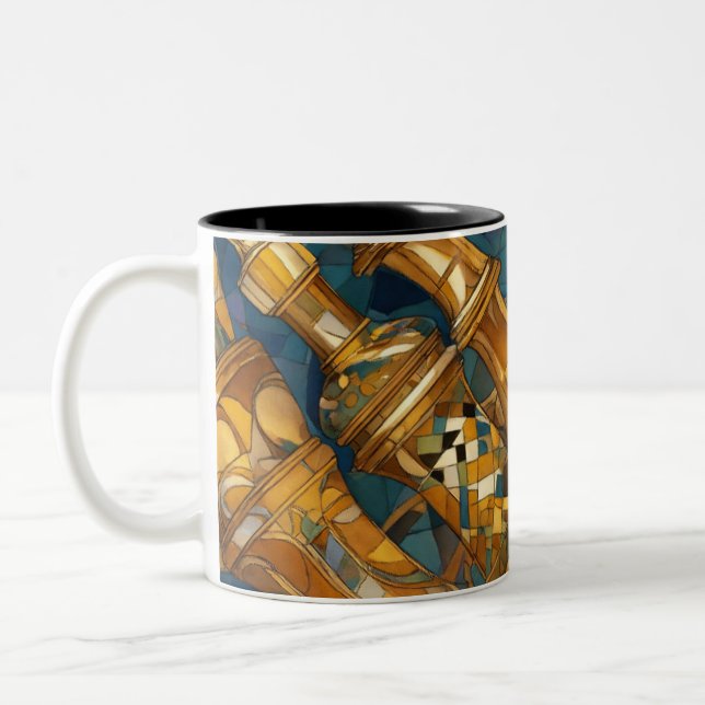 Caneca De Café Em Dois Tons Dreamy Chess Designed Mug (Esquerda)