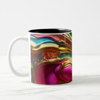 Caneca De Café Em Dois Tons : Dreamy Colorful Mug