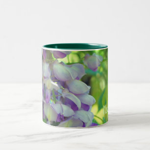 Caneca De Café Em Dois Tons Dreamy Wisteria Flower Personalizada