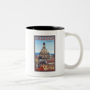 Caneca De Café Em Dois Tons Dresden - Frauenkirche