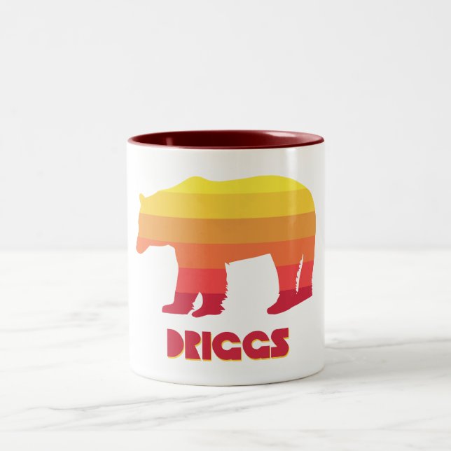 Caneca De Café Em Dois Tons Driggs Idaho Rainbow Bear (Centro)