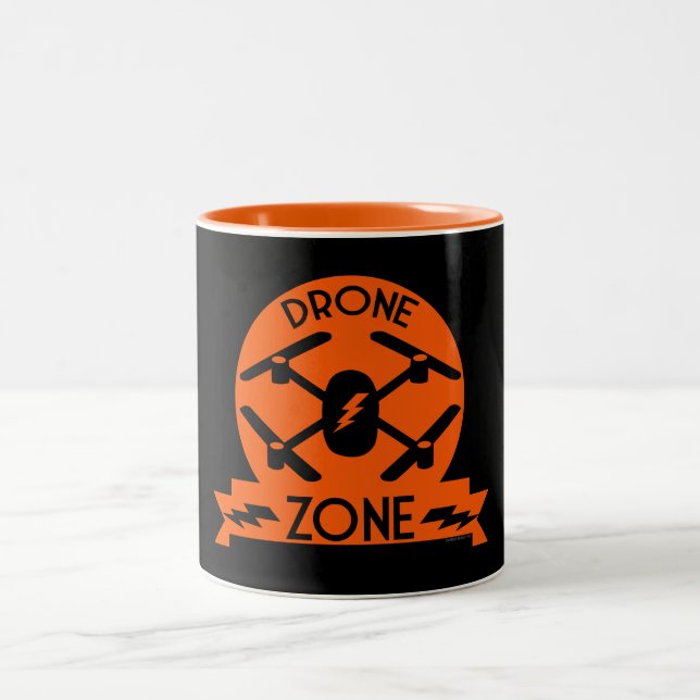 Caneca De Café Em Dois Tons Drone Hobbyist | Piloto Drone | Fotografia | Raças (Centro)