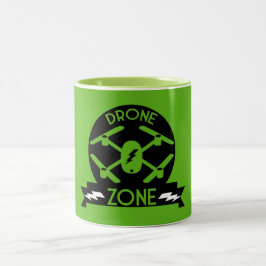 Caneca De Café Em Dois Tons Drone Hobbyist | Piloto Drone | Fotografia | Raças