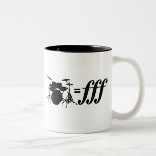 Caneca De Café Em Dois Tons Drumset