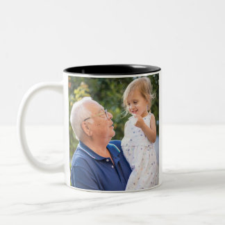 Caneca De Café Em Dois Tons Duas Fotografias De Dois Lados Criam A Sua Própria
