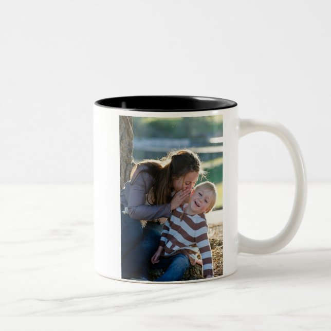 Caneca De Café Em Dois Tons Duas Fotografias Personalizadas Duplo Lado (Direita)