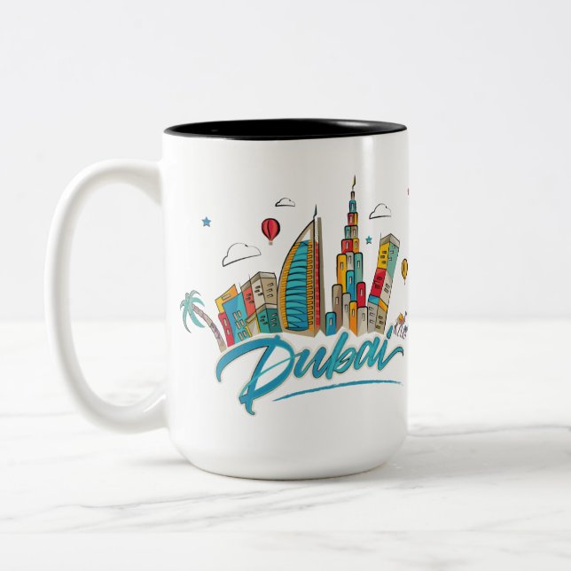 Caneca De Café Em Dois Tons dubai (Esquerda)