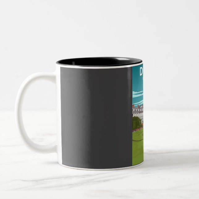 Caneca De Café Em Dois Tons Dublin Irlanda - Poster de viagens de castas (Esquerda)