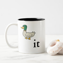 Caneca De Café Em Dois Tons Duck It Mug
