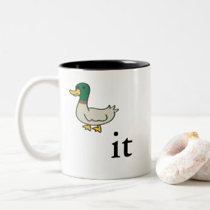 Caneca De Café Em Dois Tons Duck It Mug