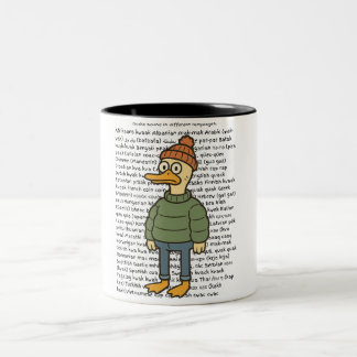 Caneca De Café Em Dois Tons Duck Sounds in Different Language