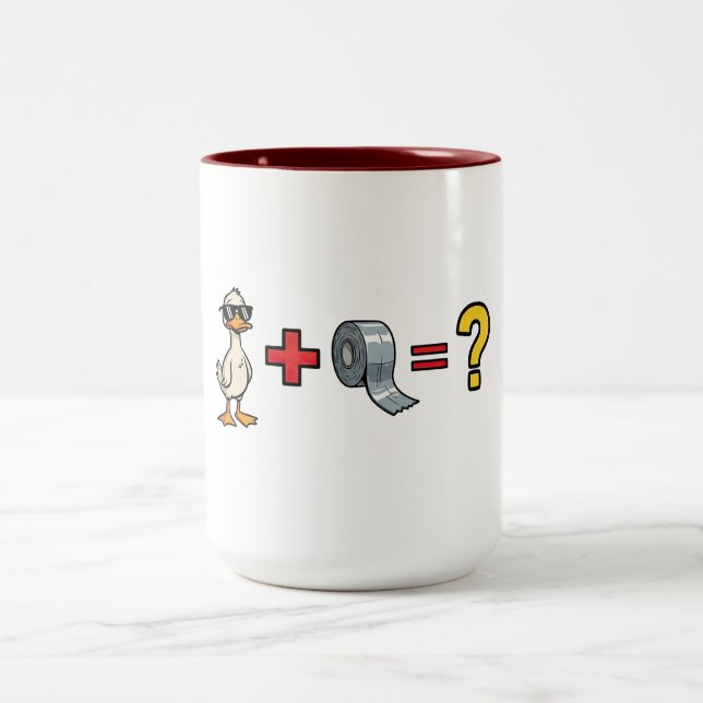 Caneca De Café Em Dois Tons Duct Tape Jogo de Palavras (Centro)