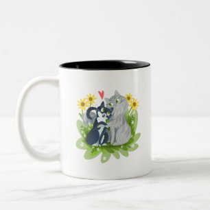 Caneca De Café Em Dois Tons Duende & desenhos animados de Rockie