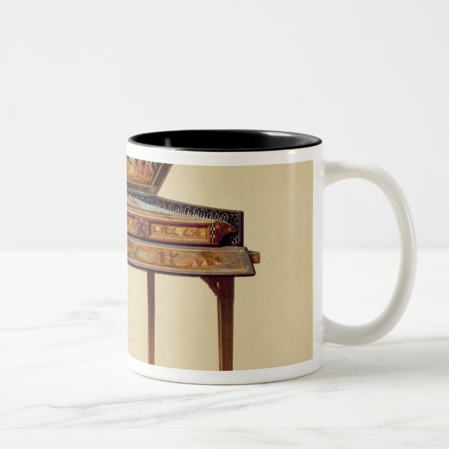 Caneca De Café Em Dois Tons Dulcimer martelado em um soundbox pintado, 18o (Direita)
