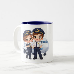 Caneca De Café Em Dois Tons Duo da Equipe do Céu