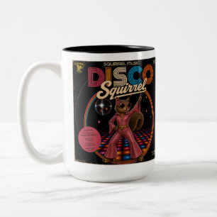 Caneca De Café Em Dois Tons Duo de Esquilo Disco