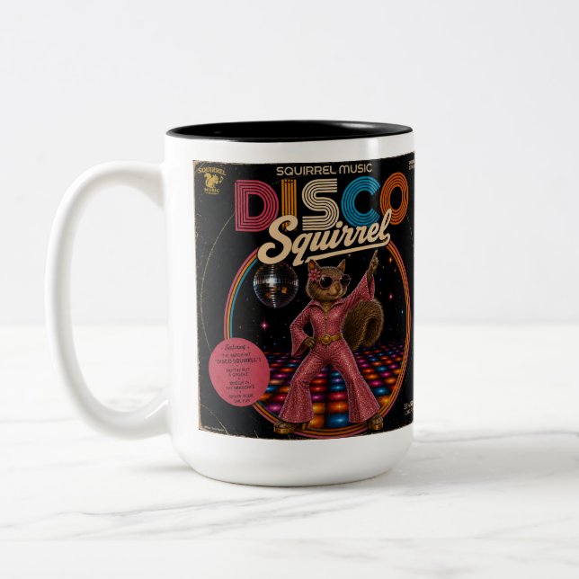 Caneca De Café Em Dois Tons Duo de Esquilo Disco (Esquerda)