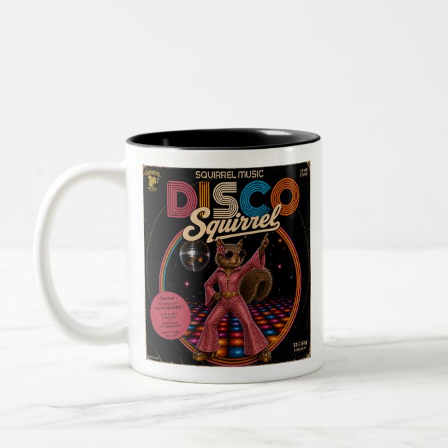 Caneca De Café Em Dois Tons Duo de Esquilo Disco (Esquerda)