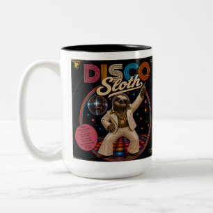 Caneca De Café Em Dois Tons Duo de Preguiça Disco