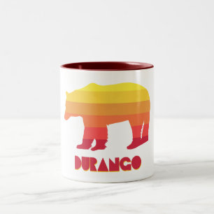 Caneca De Café Em Dois Tons Durango Colorado Rainbow Bear