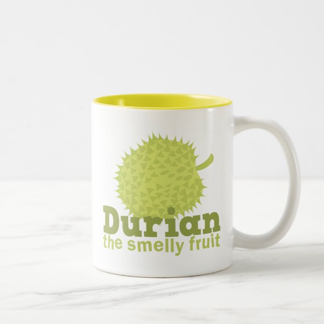Caneca De Café Em Dois Tons Durian a fruta smelly (Direita)
