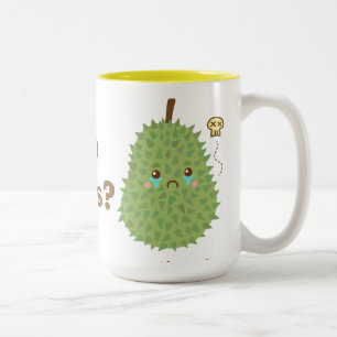 Caneca De Café Em Dois Tons Durian triste que não obtem nenhum abraço