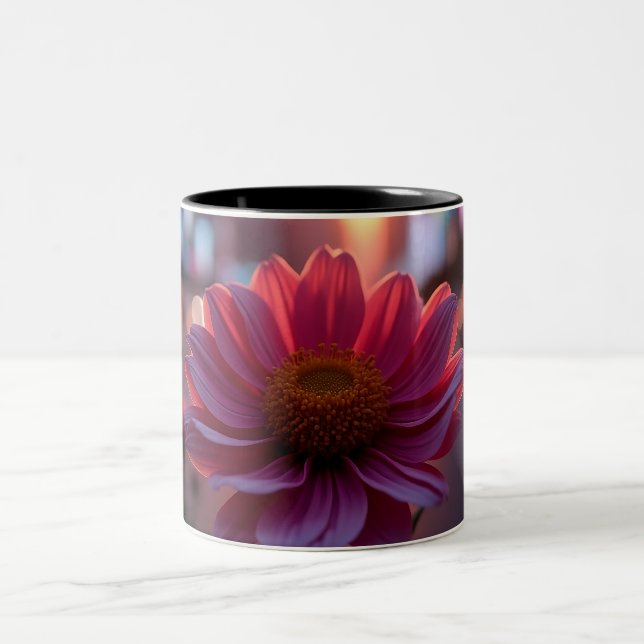 Caneca De Café Em Dois Tons Dusk Daisies (Centro)