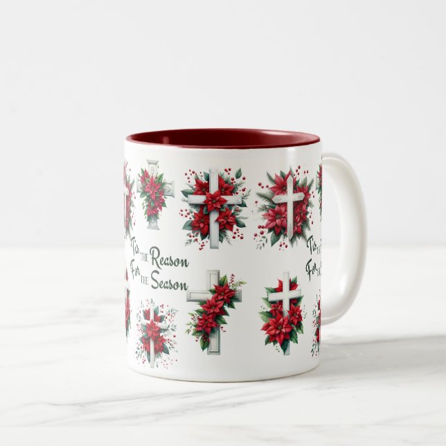 Caneca De Café Em Dois Tons É a Razão da Temporada (Frente Esquerda)