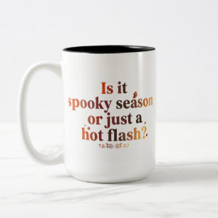 Caneca De Café Em Dois Tons É a Temporada Assustadora ou Só um Repentino Calor
