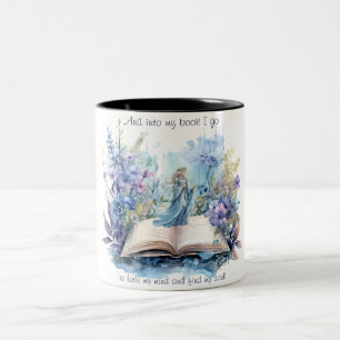 Caneca De Café Em Dois Tons E entro no meu livro para perder a mente e encontr