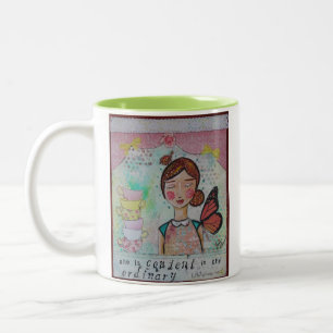 Caneca De Café Em Dois Tons É índice