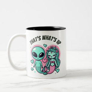 Caneca De Café Em Dois Tons É isso aí Rosa Azul-marinho Amor Subaquático