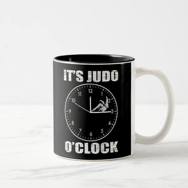 Caneca De Café Em Dois Tons É Judo O'clock (Direita)