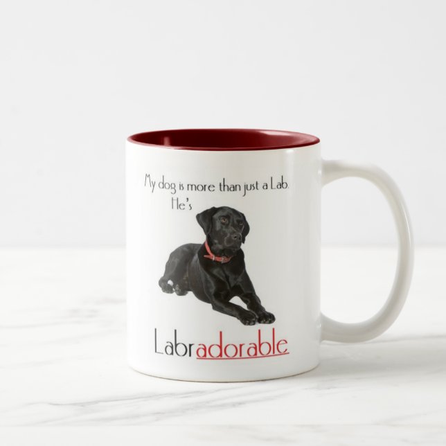 Caneca De Café Em Dois Tons É Labradorable (Direita)