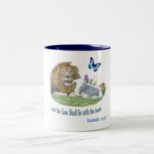 Caneca De Café Em Dois Tons E o Leão ficará com a Lamb