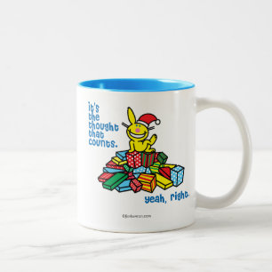 Caneca De Café Em Dois Tons É o pensamento que conta