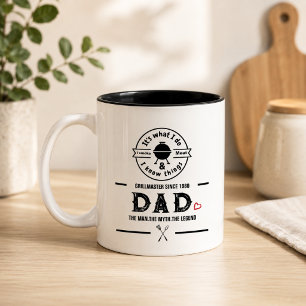 Caneca De Café Em Dois Tons É O Que Eu Faço Eu Fumo Carne Engraçado Pai Churra