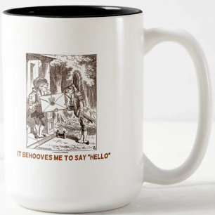 Caneca De Café Em Dois Tons É Preciso Dizer Olá Frogman Fishman Humor