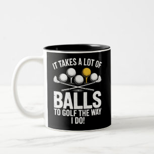 Caneca De Café Em Dois Tons É preciso muita coragem para jogar golfe Golfe eng