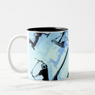 Caneca De Café Em Dois Tons É toda sobre o patinete! - Truques do patinete